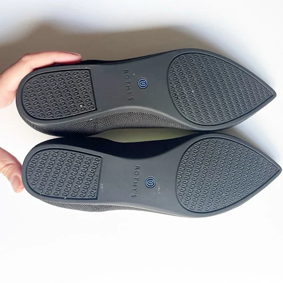 Rothy's Black Point Flats Women’s Size 7.5 - Picture 6 of 8